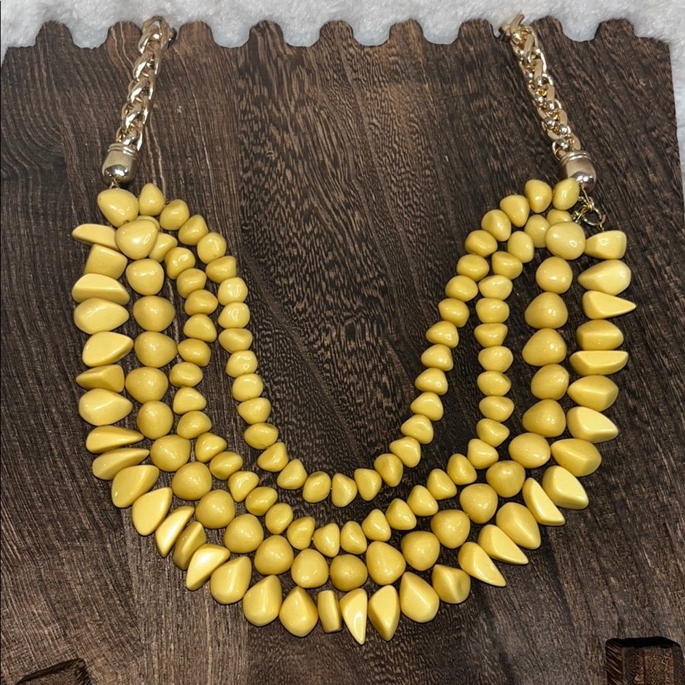 Yellow Beaded Necklace